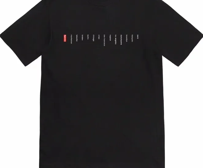 White sleeved M Label 23SS XL TEE Store City Location and Black L Short T-shirt S Small 0825